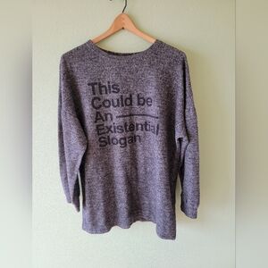 Zara WB Collection Oversized Sweater, This Could Be An Existential Slogan Size S